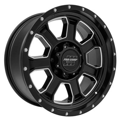 43 Series Sledge, 20×9 Wheel with 8 on 170 Bolt Pattern – Satin Black and Milled Finish – 5143-2970 view 1
