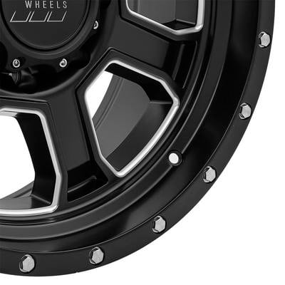 Pro Comp 43 Series Sledge, 20×9 Wheel with 8 on 170 Bolt Pattern – Satin Black and Milled Finish – 5143-2970 view 2