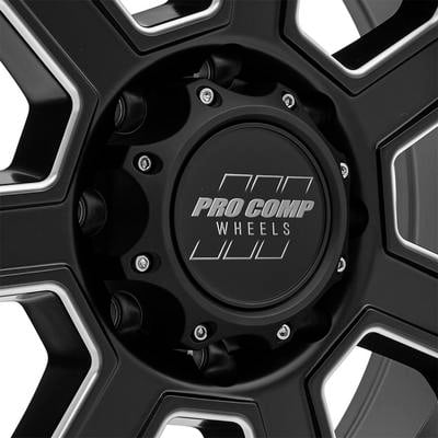 Pro Comp 43 Series Sledge, 20×9 Wheel with 8 on 170 Bolt Pattern – Satin Black and Milled Finish – 5143-2970 view 3