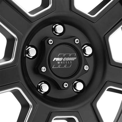 Pro Comp 43 Series Sledge, 17×9 Wheel with 5 on 5 Bolt Pattern – Satin Black and Milled Finish – 5143-7973 view 3