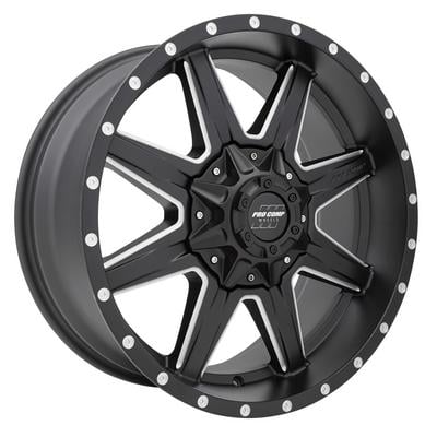 Pro Comp 48 Series Quick 8, 20×9 Wheel with 5×5.5 Bolt Pattern – Satin Black Milled – 5148-292650 view 1