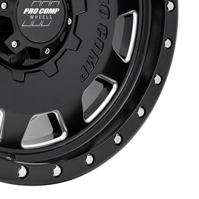 60 Series Hammer, 17×9 Wheel with 6×5.5 Bolt Pattern – Satin Black Milled – 5160-7983 view 3