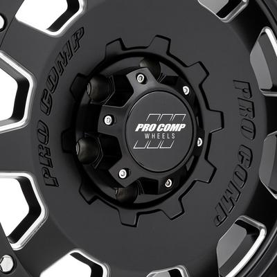 60 Series Hammer, 17×9 Wheel with 6×5.5 Bolt Pattern – Satin Black Milled – 5160-7983 view 2