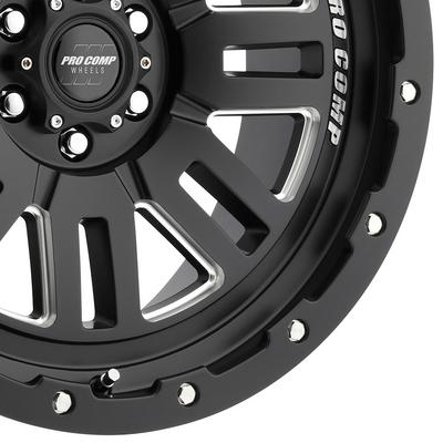 Pro Comp 61 Series Cognos, 20×9 Wheel with 6×5.5 Bolt Pattern – Satin Black Milled – 5161-298350 view 2