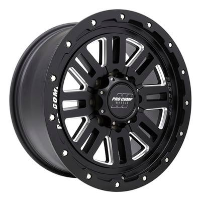 Pro Comp 61 Series Cognos, 20×9 Wheels with 8×6.5 Bolt Pattern – Satin Black Milled – 5161-298950 view 1