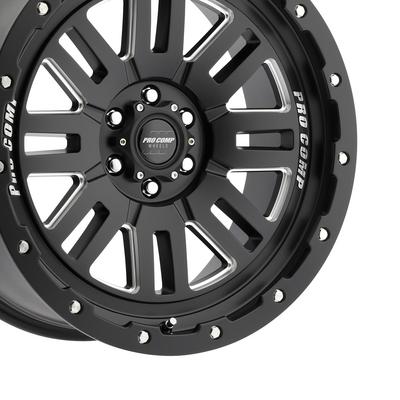 61 Series Cognos, 17×9 Wheel with 6×5.5 Bolt Pattern – Satin Black Milled – 5161-7983 view 3