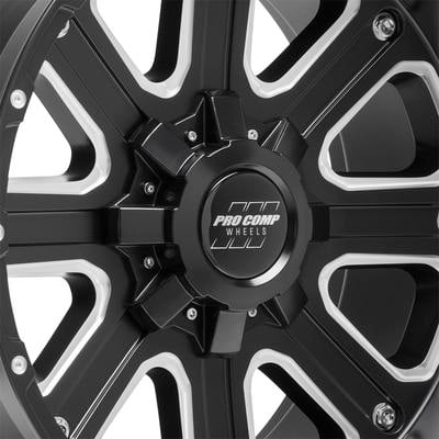 72 Series Axis, 20×10 Wheel with 6×5.5 Bolt Pattern – Satin Black Milled – 5172-21039 view 3