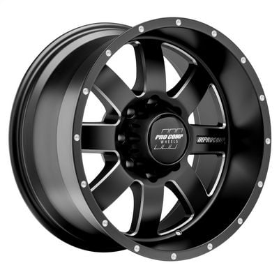 73 Series Trilogy, 20×10 Wheel with 8×6.5 Bolt Pattern – Satin Black Milled – 5173-21082 view 1