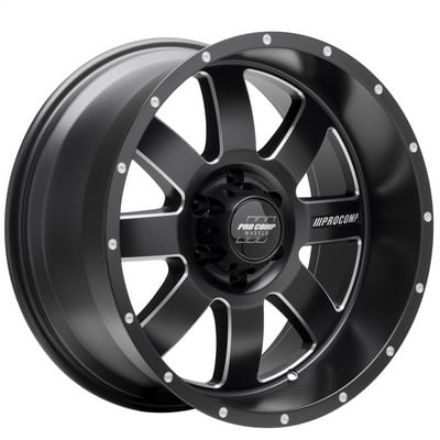 73 Series Trilogy, 20×10 Wheel with 6×5.5 Bolt Pattern – Satin Black Milled – 5173-21083 view 1