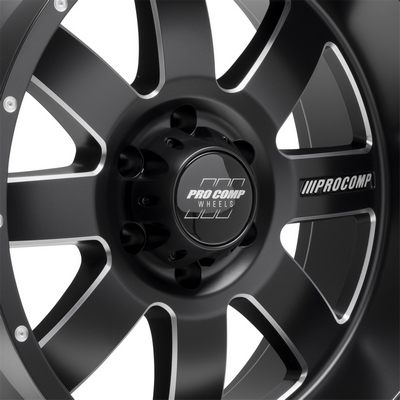 73 Series Trilogy, 20×10 Wheel with 6×5.5 Bolt Pattern – Satin Black Milled – 5173-21083 view 2