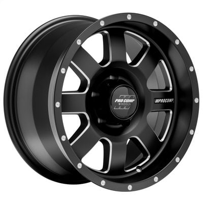 73 Series Trilogy, 17×9 Wheel with 5×5 Bolt Pattern – Satin Black Milled – 5173-7973 view 1