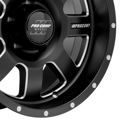 73 Series Trilogy, 17×9 Wheel with 5×5 Bolt Pattern – Satin Black Milled – 5173-7973 view 2