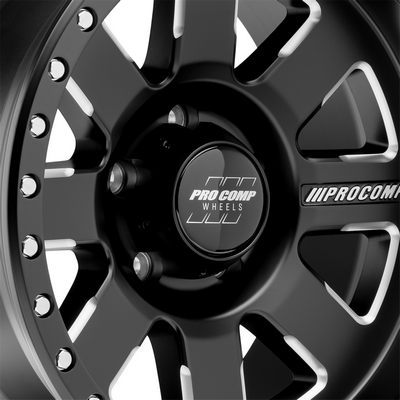 74 Series Trilogy Pro, 17×9 Wheel with 5×5 Bolt Pattern – Satin Black Milled – 5174-7973 view 3