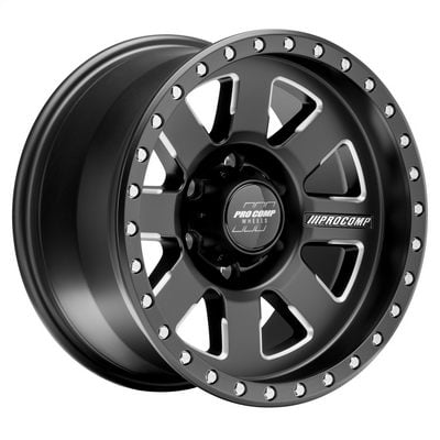 74 Series Trilogy Pro, 17×9 Wheel with 6×5.5 Bolt Pattern – Satin Black Milled – 5174-7983 view 1