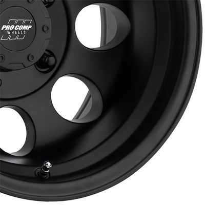 Pro Comp 69 Series Vintage, 15×10 Wheel with 5 on 5.5 Bolt Pattern – Flat Black – 7069-5185 view 2