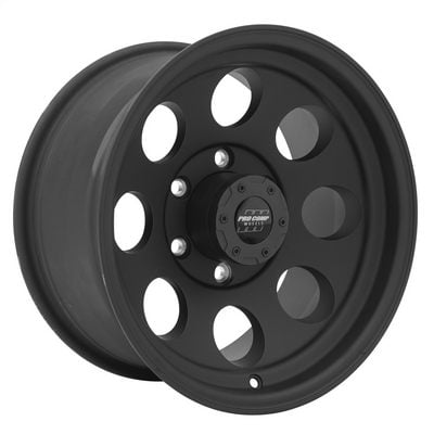 69 Series Vintage Wheel, 16×8 with 6 on 5.5 Bolt Pattern – Flat Black – 7069-6883 view 1