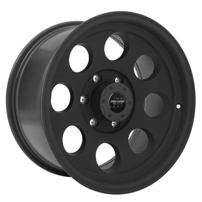 69 Series Vintage Wheel, 17×9 with 6 on 5.5 Bolt Pattern – Flat Black – 7069-7983 view 1