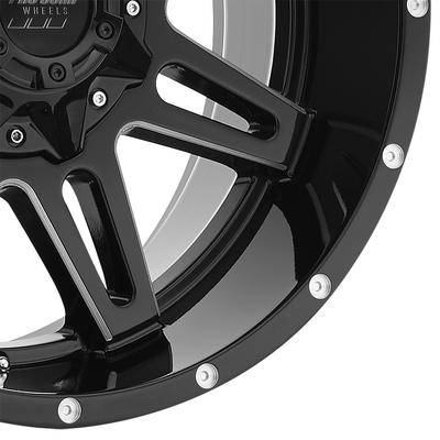 42 Series Blockade Wheel, 20×9.5 with 5 on 5.5 + 5 on 150 Bolt Pattern – Gloss Black Milled – 8142-29526 view 2
