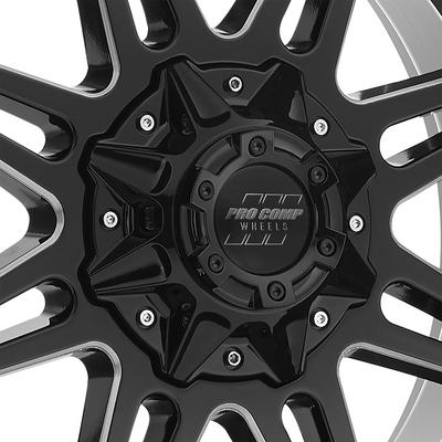 42 Series Blockade Wheel, 20×9.5 with 6 on 5.5 + 6 on 135 Bolt Pattern – Gloss Black Milled – 8142-29539 view 2