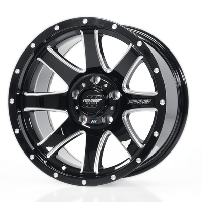 76 Series Patriot, 17×9 Wheel with 5×5 Bolt Pattern – Gloss Black/Milled – 8176-7973 view 3