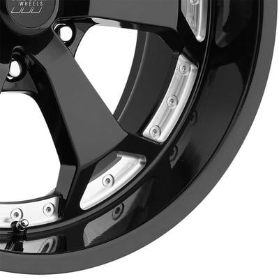 Series 8180, 20×9 Wheel with 6 on 135 Bolt Pattern – Gloss Black Machined – 8180-2936 view 2