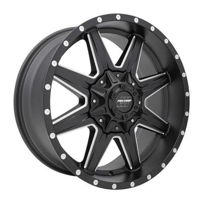 48 Series Quick 8, 20×9 Wheel with 8×180 Bolt Pattern – Satin Black Milled – 5148-298950 view 1