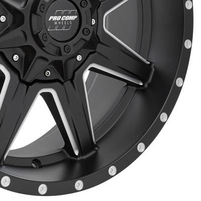Pro Comp 48 Series Quick 8, 20×9 Wheel with 8×180 Bolt Pattern – Satin Black Milled – 5148-298950 view 2