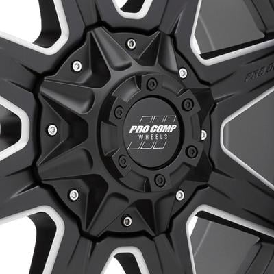48 Series Quick 8, 20×9 Wheel with 8×180 Bolt Pattern – Satin Black Milled – 5148-298950 view 3