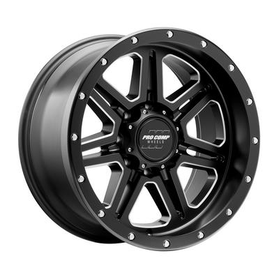 62 Series Apex, 17×9 Wheel with 5×5 Bolt Pattern – Satin Black Milled – 5162-7973 view 1