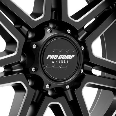 62 Series Apex, 17×9 Wheel with 5×5 Bolt Pattern – Satin Black Milled – 5162-7973 view 2