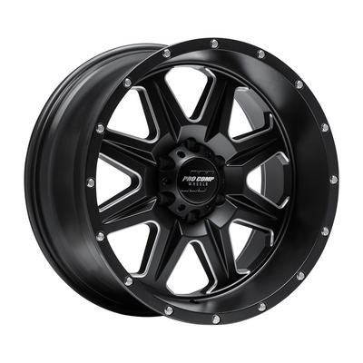 63 Series Recon, 20×10 Wheel with 8×6.5 Bolt Pattern – Satin Black Milled – 5163-218247 view 1