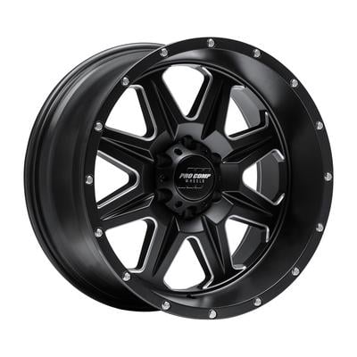 Pro Comp 63 Series Recon, 20×10 Wheel with 8×180 Bolt Pattern – Satin Black Milled – 5163-218947 view 1