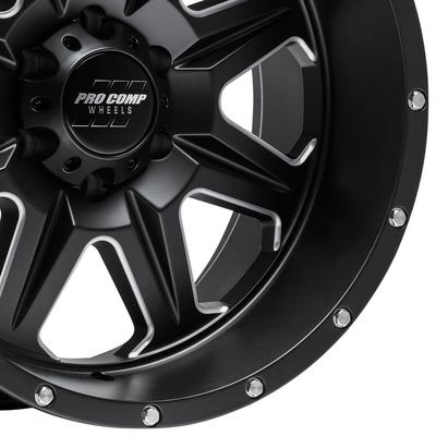Pro Comp 63 Series Recon, 20×10 Wheel with 8×180 Bolt Pattern – Satin Black Milled – 5163-218947 view 2