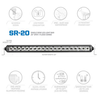 Motorsports Series 20″ Single Row LED Combo Spot/ Flood Light Bar – 75120 view 4