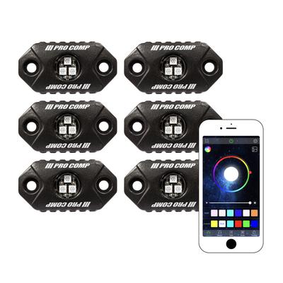 Pro Comp RGB 6 LED 9W Rock Light Kit – 76501RGB view 1