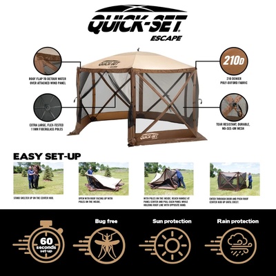 Quick-Set Escape Screen Tent (Brown) - 9879