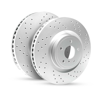R1 Concepts Carbon Drilled And Slotted Disc Brake Rotor Set - 22002-40052
