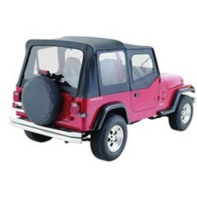 RT Off-Road Replacement Soft Top With Clear Windows And Upper Door Skins (Black Denim) - CT20015