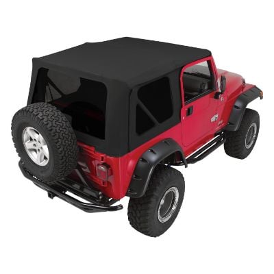 RT Off-Road Replacement Soft Top With Tinted Windows And Upper Door Skins (Black Diamond) - RT10435T