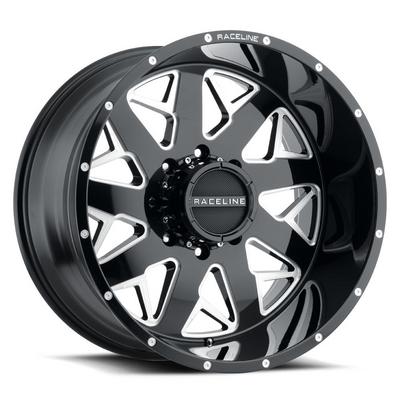 Raceline Wheels Disruptor, 20x10 With 8x170 Bolt Pattern - Gloss Black And Milled - 939M-21081-19