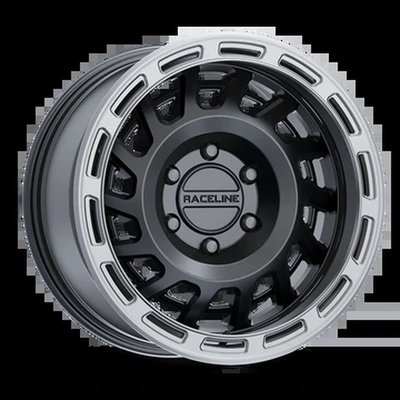 Raceline Wheels 957BS Halo, 17x8.5 With 5 On 150 Bolt Pattern - Satin Black With Silver Ring - 957BS-78551-00