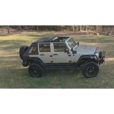 Rampage Frameless Sailcloth Soft Top With Tinted Windows And No Upper Doors (Black Diamond) - 106035
