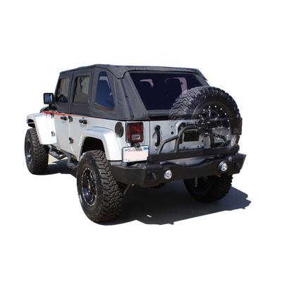 Rampage Recovery Rear Bumper with Swing Away Tire Carrier (Black) - 86606