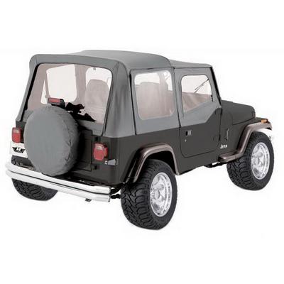 Rampage Complete Soft Top with Clear Windows and Upper Doors (Charcoal Gray) - 68111
