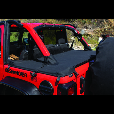 Rampage Tonneau Cover with Tailgate Bar (Black Diamond) - 741036