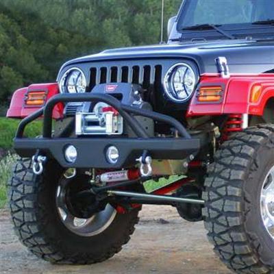 Rampage Recovery Front Bumper With Stinger (Black) - 76510R