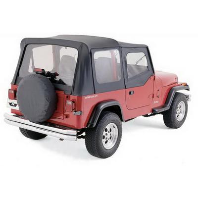 Rampage Factory Replacement Soft Top with Clear Windows and Upper Doors  (Black Denim) - 99615