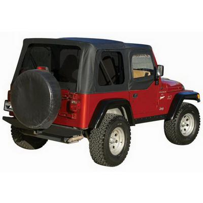 Rampage Factory Replacement Soft Top With Clear Windows And Upper Doors (Black Denim) - 99715