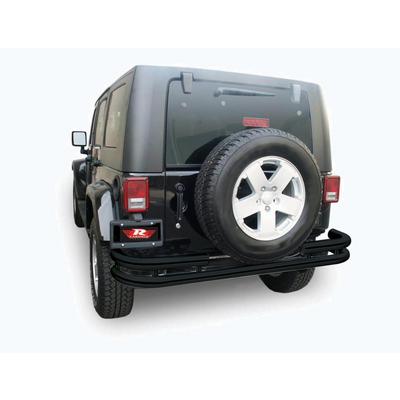Rampage Double Tube Rear Bumper In Textured Black (Black) - 88648