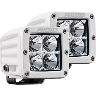 Rigid Industries D-Series Pro Hybrid Flood Surface Mount LED Light Pods (White) - 602113